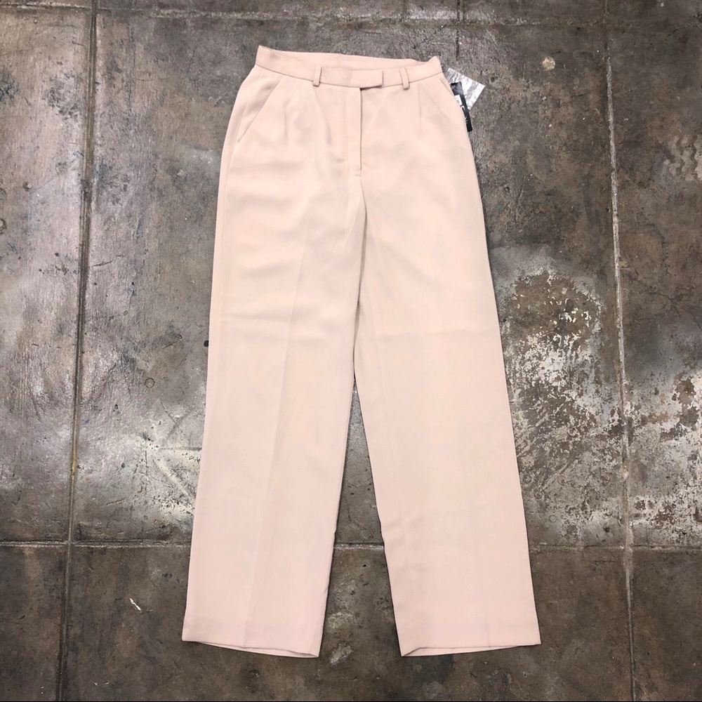 INC cream straight leg pants high waisted 4P